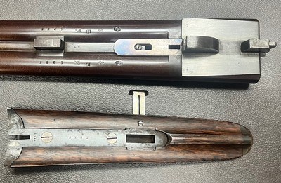 ANTIQUE WILLIAM POWELL & SON 20 BORE BAR IN WOOD HAMMERGUN 29” FINE DAMASCUS CYL/CYL BARRELS ABSOLUTELY STUNNING SMALLBORE HAMMERGUN BUILT IN 1876 - Image 22 of 23