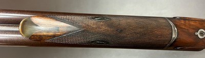 ANTIQUE WILLIAM POWELL & SON 20 BORE BAR IN WOOD HAMMERGUN 29” FINE DAMASCUS CYL/CYL BARRELS ABSOLUTELY STUNNING SMALLBORE HAMMERGUN BUILT IN 1876 - Image 8 of 23