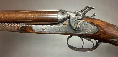 ANTIQUE WILLIAM POWELL & SON 20 BORE BAR IN WOOD HAMMERGUN 29” FINE DAMASCUS CYL/CYL BARRELS ABSOLUTELY STUNNING SMALLBORE HAMMERGUN BUILT IN 1876 - Image 21 of 23