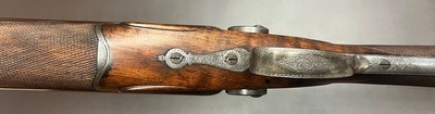 ANTIQUE WILLIAM POWELL & SON 20 BORE BAR IN WOOD HAMMERGUN 29” FINE DAMASCUS CYL/CYL BARRELS ABSOLUTELY STUNNING SMALLBORE HAMMERGUN BUILT IN 1876 - Image 7 of 23