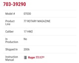 RARE RUGER 77/17 ALL WEATHER .17 MACH 2 20” HEAVY BARREL BUSHNELL 6-18x40 SCOPE LAMINATE STOCK EXCELLENT CONDITION SCARCE CONFIGURATION BUILT IN 2006 - Image 17 of 17