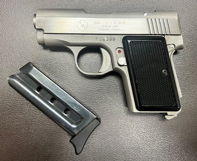 AMT BACKUP .22LR 2.5” BARREL EXCELLENT BORE HARD TO FIND CALIBERIN EXCELLENT ORIGINAL CONDITION - Image 1 of 7