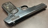 COLT 1903 .32 ACP 4” BARREL WITH EXCELLENT BORE ONE ORIGINAL PINNED MAGAZINE “BROWNINGS PATENT” MARKED SLIDE LOW 10XXX SN BUILT IN 1904 - Image 7 of 9