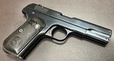 COLT 1903 .32 ACP 4” BARREL WITH EXCELLENT BORE ONE ORIGINAL PINNED MAGAZINE “BROWNINGS PATENT” MARKED SLIDE LOW 10XXX SN BUILT IN 1904 - Image 6 of 9