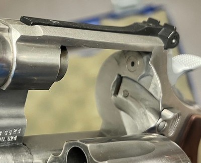 SMITH & WESSON MODEL 624 STAINLESS .44 SPECIAL 6 1/2” BARREL SLIM GRIPS TK CUSTOM MOON CLIP CONVERSION CLASSIC N FRAME PRE LOCK REVOLVER - Image 13 of 14