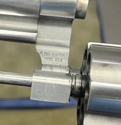 SMITH & WESSON MODEL 624 STAINLESS .44 SPECIAL 6 1/2” BARREL SLIM GRIPS TK CUSTOM MOON CLIP CONVERSION CLASSIC N FRAME PRE LOCK REVOLVER - Image 12 of 14