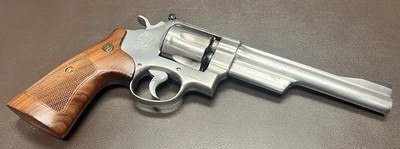 SMITH & WESSON MODEL 624 STAINLESS .44 SPECIAL 6 1/2” BARREL SLIM GRIPS TK CUSTOM MOON CLIP CONVERSION CLASSIC N FRAME PRE LOCK REVOLVER - Image 8 of 14