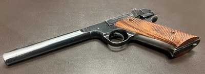 HI-STANDARD MODEL H-D MILITARY .22LR PISTOL 6.7” HEAVY BARREL TWO TEN ROUND MAGAZINES CLASSIC RIMFIRE TARGET PISTOL BUILT IN 1946 - Image 7 of 8