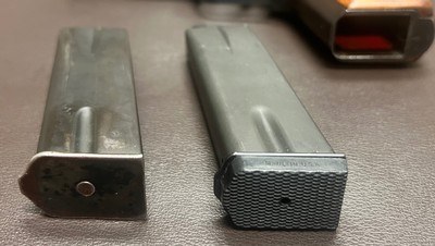 T SERIES BROWNING HI POWER 9MM PISTOL 4.65” BARREL EXCELLENT BORE TWO MAGAZINES FINE ORIGINAL CONDITION BUILT IN 1967 - Image 7 of 7