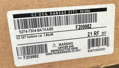 CZ 527 7.62X39 CARBINE MINIATURE MAUSER ACTION 18.5” BARREL EXCELLENT NIB CONDITION WITH ALL PAPERWORK LAST YEAR OF PRODUCTION BUILT IN 2021 - Image 17 of 17