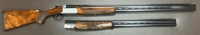 PERAZZI MX8 (MIRAGE) 12GA TWO BARREL SET 32” IM/F & 27 1/2” SK/SK HIGHLY FIGURED WOOD TWO TRIGGER GROUPS PERFECTLY SETUP TARGET GUN - Image 3 of 25