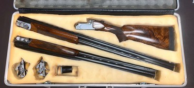 PERAZZI MX8 (MIRAGE) 12GA TWO BARREL SET 32” IM/F & 27 1/2” SK/SK HIGHLY FIGURED WOOD TWO TRIGGER GROUPS PERFECTLY SETUP TARGET GUN - Image 25 of 25