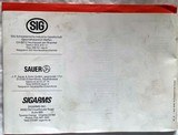 1988 - Present ** Sig Sauer / SigArms Owners Manuals for the P220, P225, P226. P228, P229, P239, P245
Sig Arms Manual & Instructions  - 10 of 12