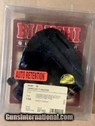 Bianchi Model 82 Auto Retention - Carrylock Holster - Part no 22160 - Size 13A fits Sig P220, P220R, P226, P226R , Taurus PT-940, PT-945 - Brand New
