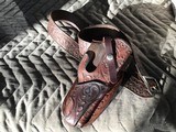 Lawrence floral carved 1911 Commander rig