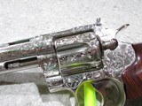 Colt Python Engraved Nearly a 100% Coverage Nickel - 4 of 6