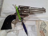Colt SAA Third Gen Factory Engraved A Nickel NIB 45 LC - 2 of 6