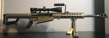 Barrett M82A1 CQB 50 BMG 20” Fluted FDE Rifle Kit Nightforce Scope Pelican Case “As-New” - 1 of 12