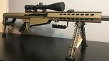 Barrett M82A1 CQB 50 BMG 20” Fluted FDE Rifle Kit Nightforce Scope Pelican Case “As-New” - 3 of 12