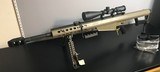 Barrett M82A1 CQB 50 BMG 20” Fluted FDE Rifle Kit Nightforce Scope Pelican Case “As-New” - 4 of 12