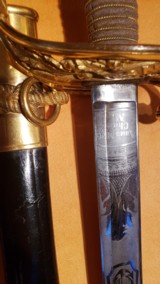 Investment Grade Civil War M1852 Ames Naval Officers Sword MINT Early Production - 2 of 14