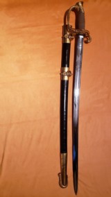 Investment Grade Civil War M1852 Ames Naval Officers Sword MINT Early Production - 3 of 14