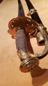 Investment Grade Civil War M1852 Ames Naval Officers Sword MINT Early Production - 12 of 14