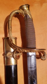 Investment Grade Civil War M1852 Ames Naval Officers Sword MINT Early Production - 1 of 14