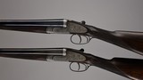 William Evans Matched Pair 12ga sidelock ejector - makers leather motor double case - circa 1936 - 6 of 19