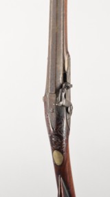 English Percussion Rifle / Shotgun by Hunt, 12GA - appears converted from Flintlock, Muzzleloader - 1 of 25