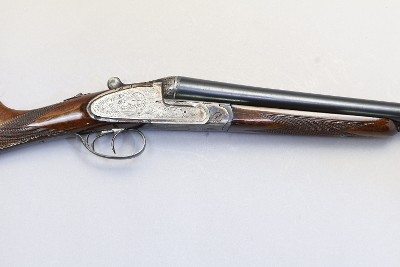 Armas Eibar Bisonte Sidelock Side by Side, 12 Ga, 27.75