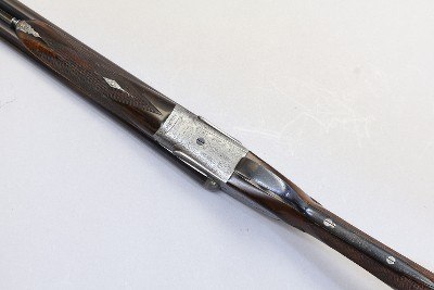 H. J. Hussey Imperial Ejector Sidelock Side by Side, 12 Ga, 28
