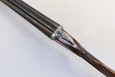 H. J. Hussey Imperial Ejector Sidelock Side by Side, 12 Ga, 28