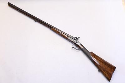 14Ga. Damascus SXS Muzzleloading Hammergun - Image 7 of 11