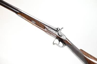 14Ga. Damascus SXS Muzzleloading Hammergun - Image 1 of 11