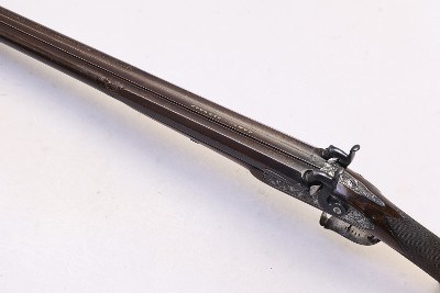 14Ga. Damascus SXS Muzzleloading Hammergun - Image 6 of 11