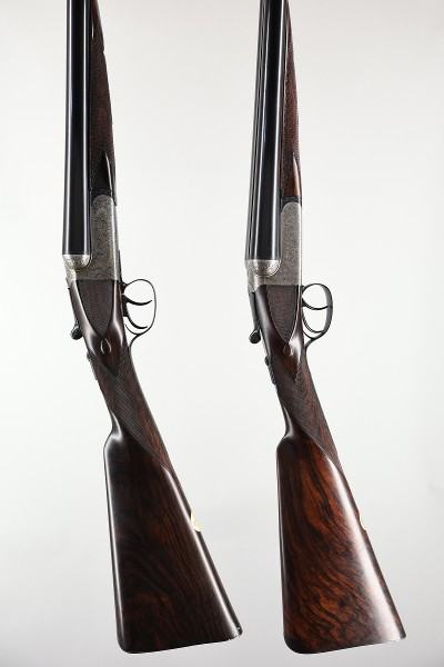 Composed Pair Westley Richards 12 Ga Boxlock Ejector, 28