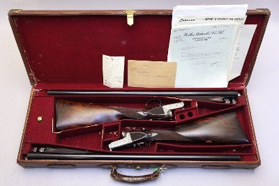 Composed Pair Westley Richards 12 Ga Boxlock Ejector, 28
