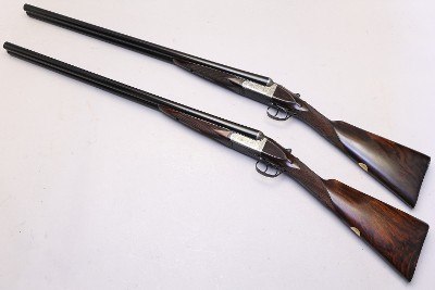 Composed Pair Westley Richards 12 Ga Boxlock Ejector, 28