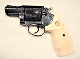 1976 Colt Detective Special 38 Special 2" Barrel, Engraved by Master Engraver Denise Thirion, Blue. - 1 of 15