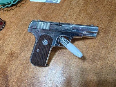 Colt Pocket Hammerless 1928 manufacture date Nickle finish .380acp - Image 4 of 15