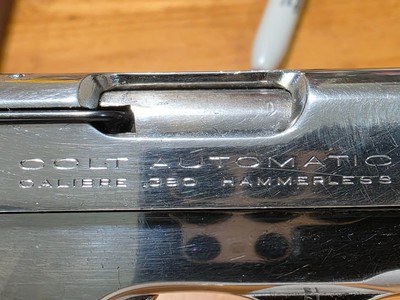 Colt Pocket Hammerless 1928 manufacture date Nickle finish .380acp - Image 9 of 15
