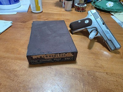 Colt Pocket Hammerless 1928 manufacture date Nickle finish .380acp - Image 7 of 15