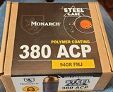 380 APC 9mm Luger 200 rounds. Lacquer Coated Monarch Steel Case Ammo - 1 of 1
