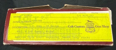 RARE COLT S.A.A 45 COLT - Image 8 of 9