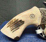 COLT PYTHON TYLER GUN WORKS PREMIER ENGRAVED STAG GRIPS 3