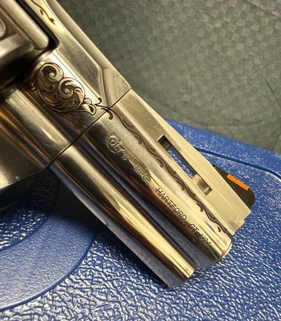 COLT PYTHON TYLER GUN WORKS PREMIER ENGRAVED STAG GRIPS 3