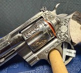 COLT PYTHON TYLER GUN WORKS PREMIER ENGRAVED STAG GRIPS 3