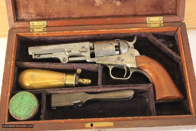 Cased, Inscribed Per Civil War Colt Model 1849 Pocket Revolver