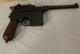 Mauser Broomhandle C96 in
9 mm Parabellum With Shoulder Stock and Leather - 1 of 14